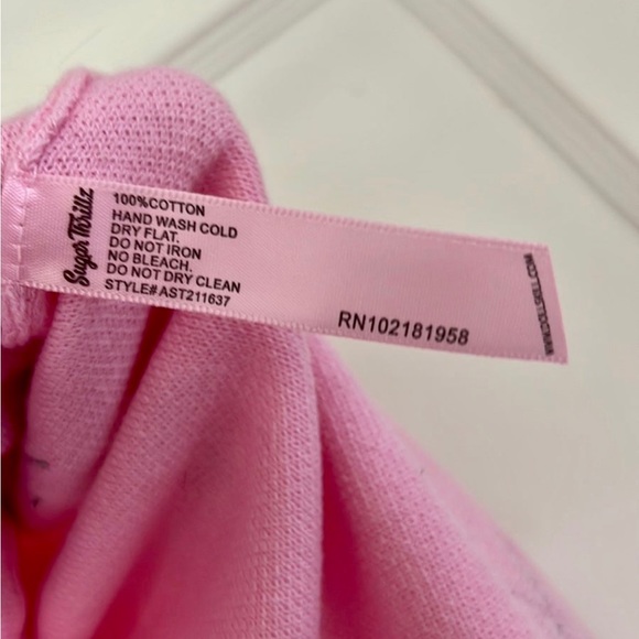 Sugar Thrillz Well Picked Red Cherry Pink Knit Mini High Waist Skirt Matching - Picture 6 of 10